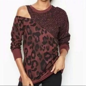 Victoria’s Secret Sport Leopard Print Sweatshirt Size Medium